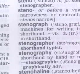 Steno dictionary definition